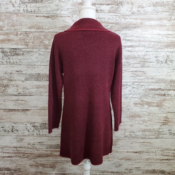 PAPILLON Burgundy Double Breasted Cardigan XL NWT - Picture 2 of 15